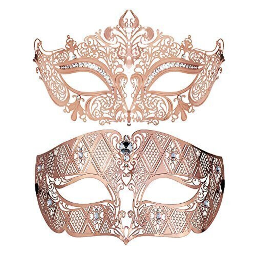 6592 Couples Venetian Laser Cut Masquerade Mask,Halloween Mardi Gras Party